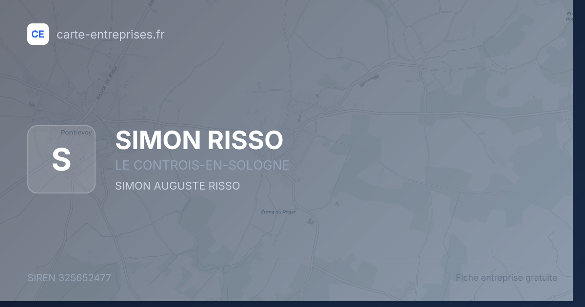 SIMON RISSO — 325652477 — fiche entreprise