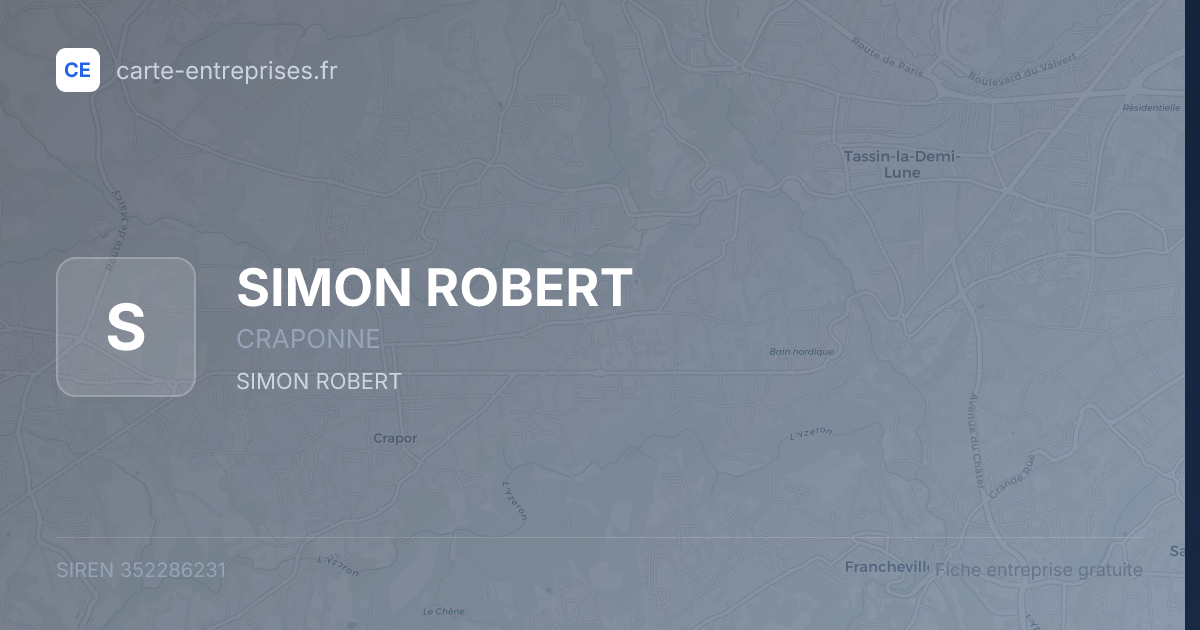 SIMON ROBERT — 352286231 — fiche entreprise