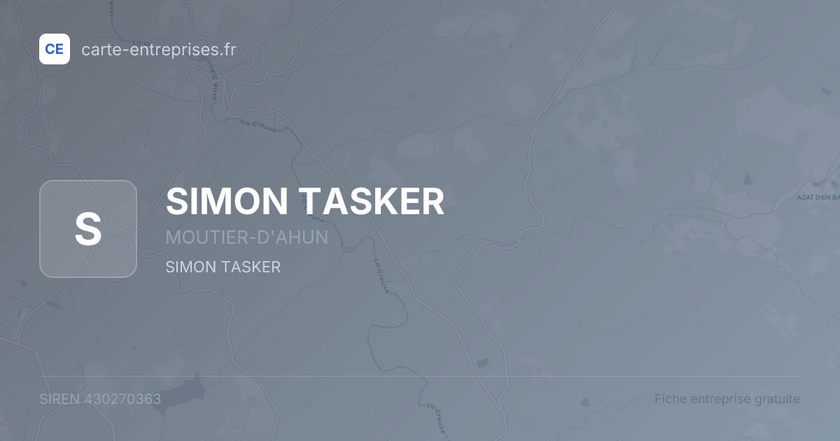 SIMON TASKER — 430270363 — fiche entreprise