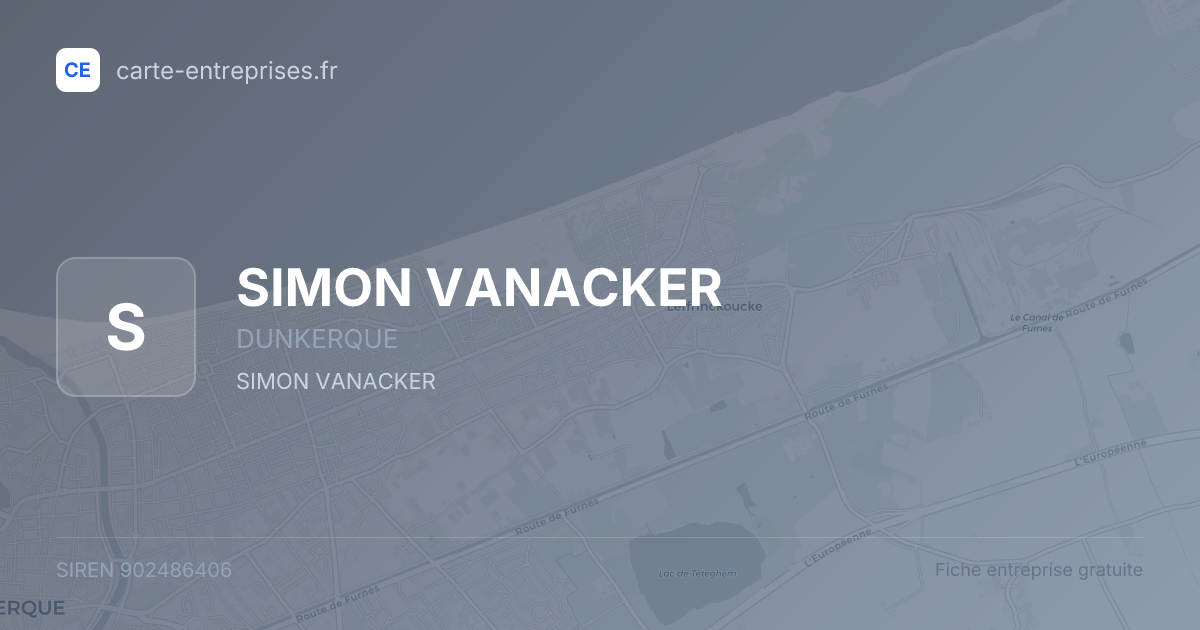SIMON VANACKER — 902486406 — fiche entreprise