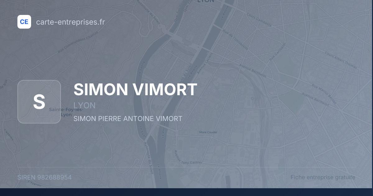 SIMON VIMORT — 982688954 — fiche entreprise