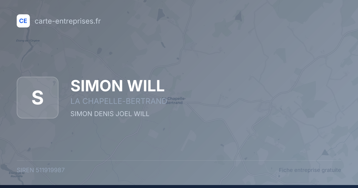 SIMON WILL — 511919987 — fiche entreprise