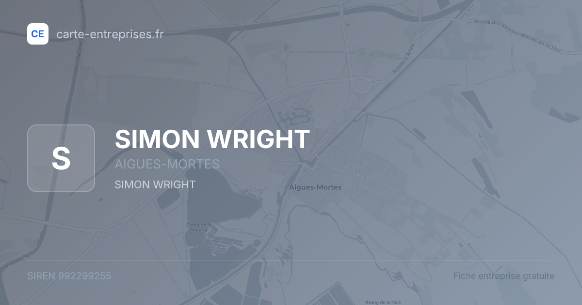 SIMON WRIGHT — 992299255 — fiche entreprise