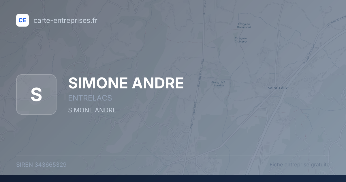 SIMONE ANDRE — 343665329 — fiche entreprise