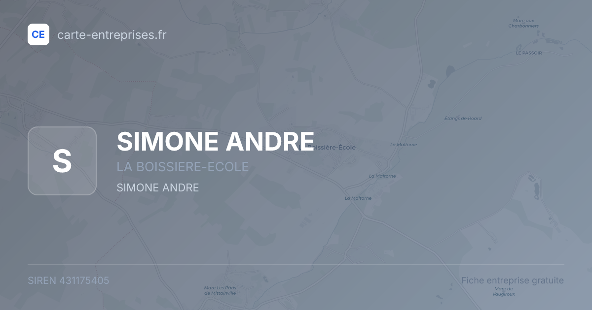 SIMONE ANDRE — 431175405 — fiche entreprise
