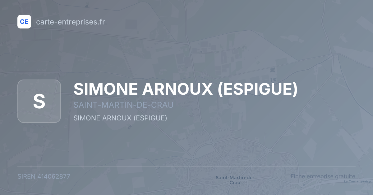 SIMONE ARNOUX (ESPIGUE) — 414062877 — fiche entreprise