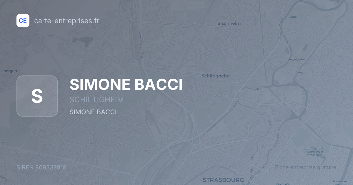 SIMONE BACCI — 809337819 — fiche entreprise