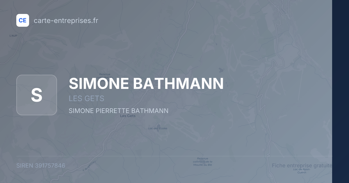 SIMONE BATHMANN — 391757846 — fiche entreprise