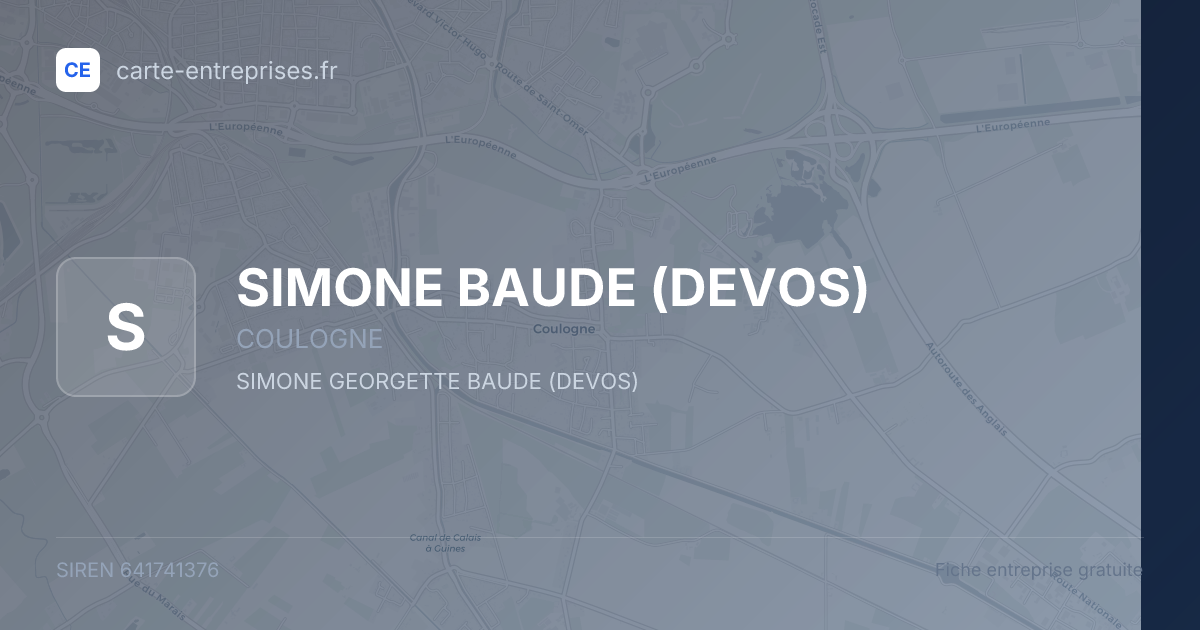SIMONE BAUDE (DEVOS) — 641741376 — fiche entreprise