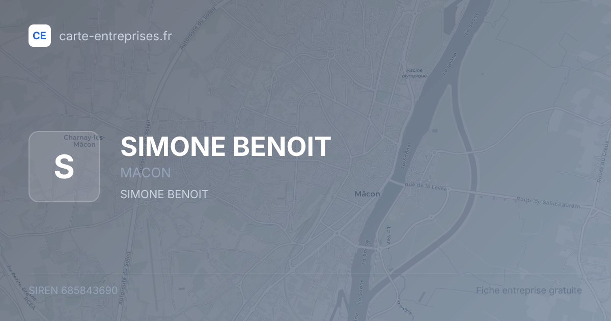 SIMONE BENOIT — 685843690 — fiche entreprise