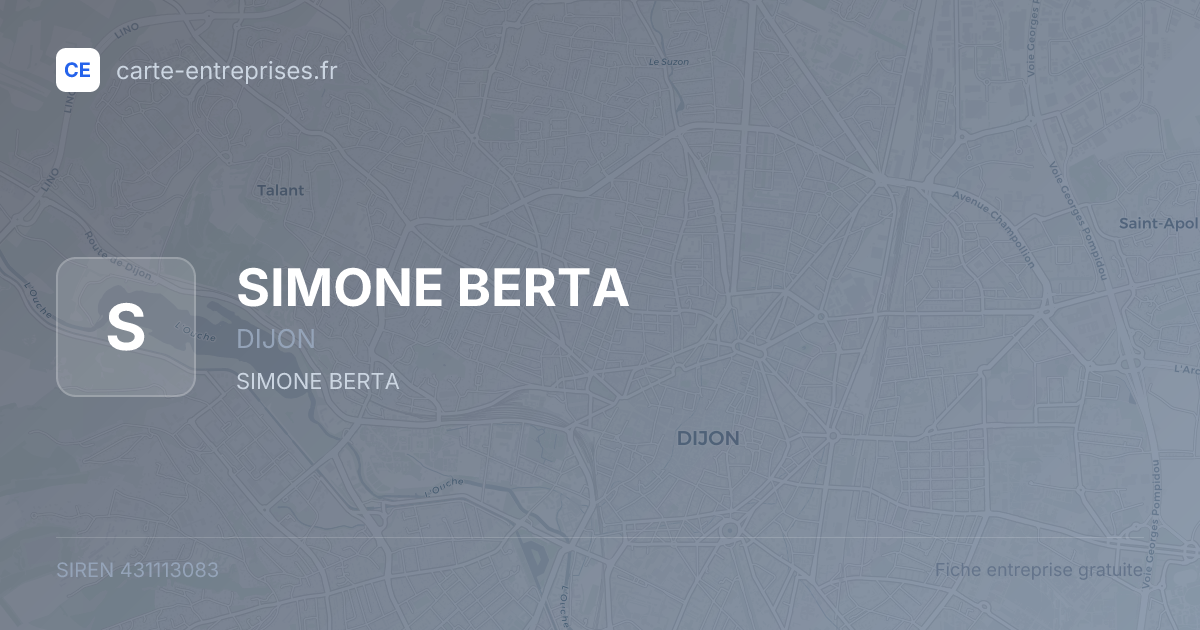 SIMONE BERTA — 431113083 — fiche entreprise