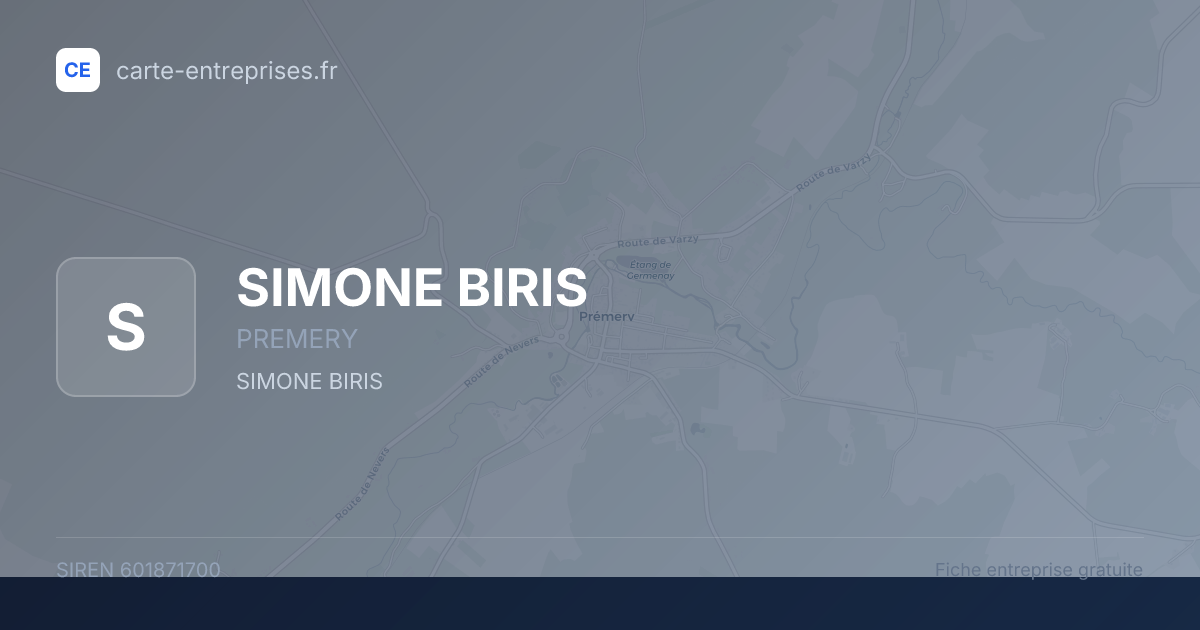 SIMONE BIRIS — 601871700 — fiche entreprise