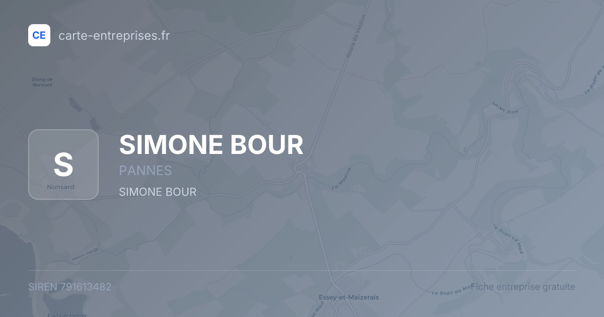 SIMONE BOUR — 791613482 — fiche entreprise