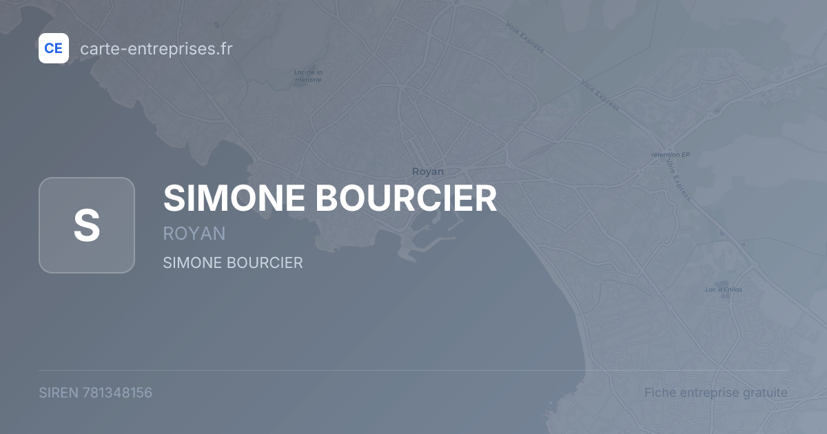 SIMONE BOURCIER — 781348156 — fiche entreprise