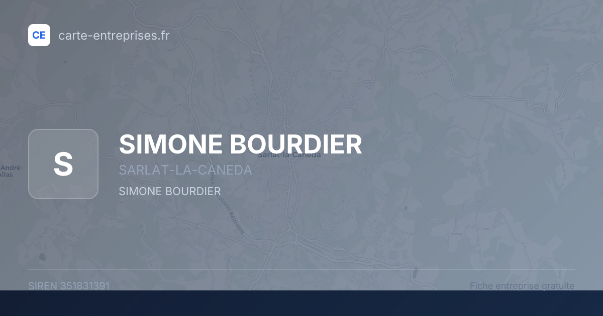 SIMONE BOURDIER — 351831391 — fiche entreprise