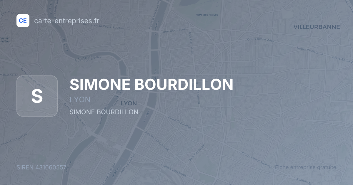 SIMONE BOURDILLON — 431060557 — fiche entreprise