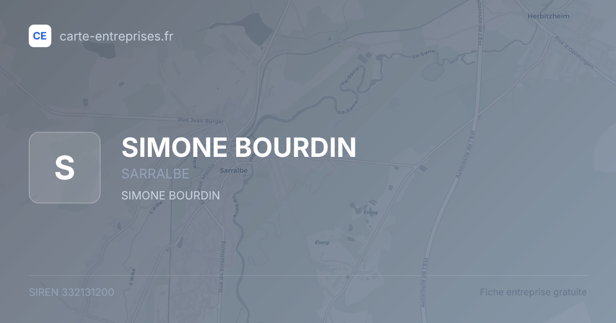 SIMONE BOURDIN — 332131200 — fiche entreprise
