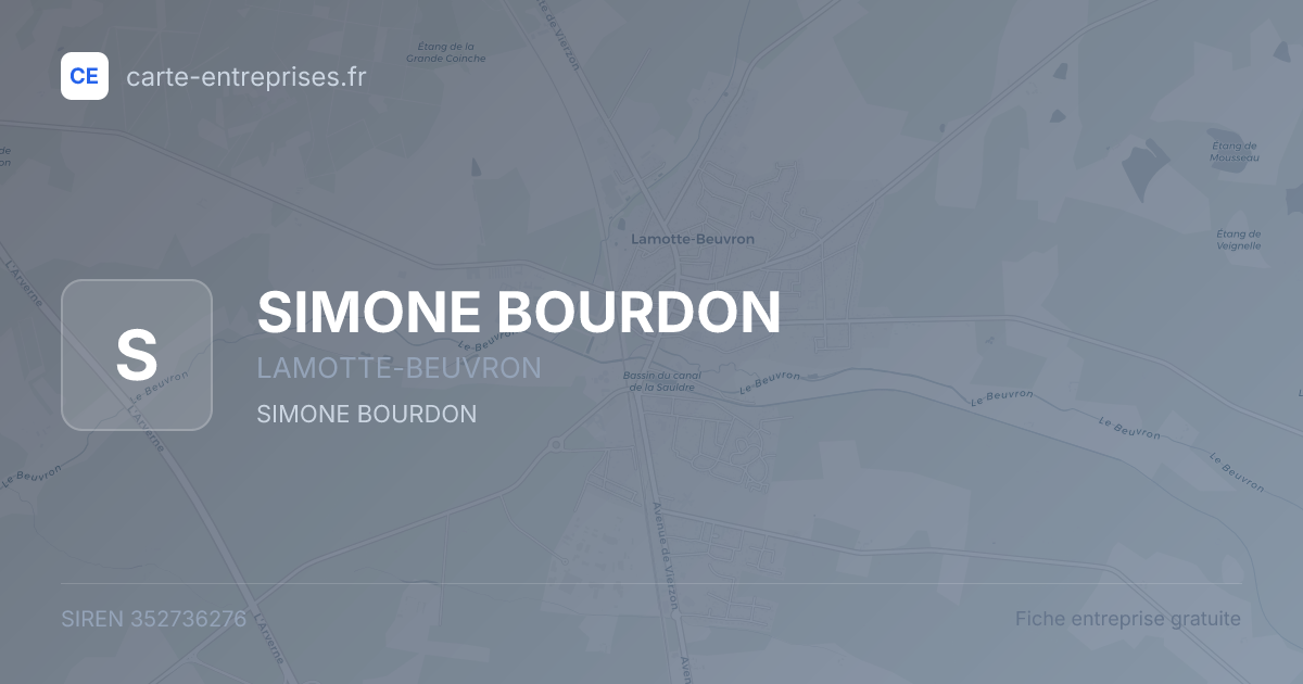 SIMONE BOURDON — 352736276 — fiche entreprise