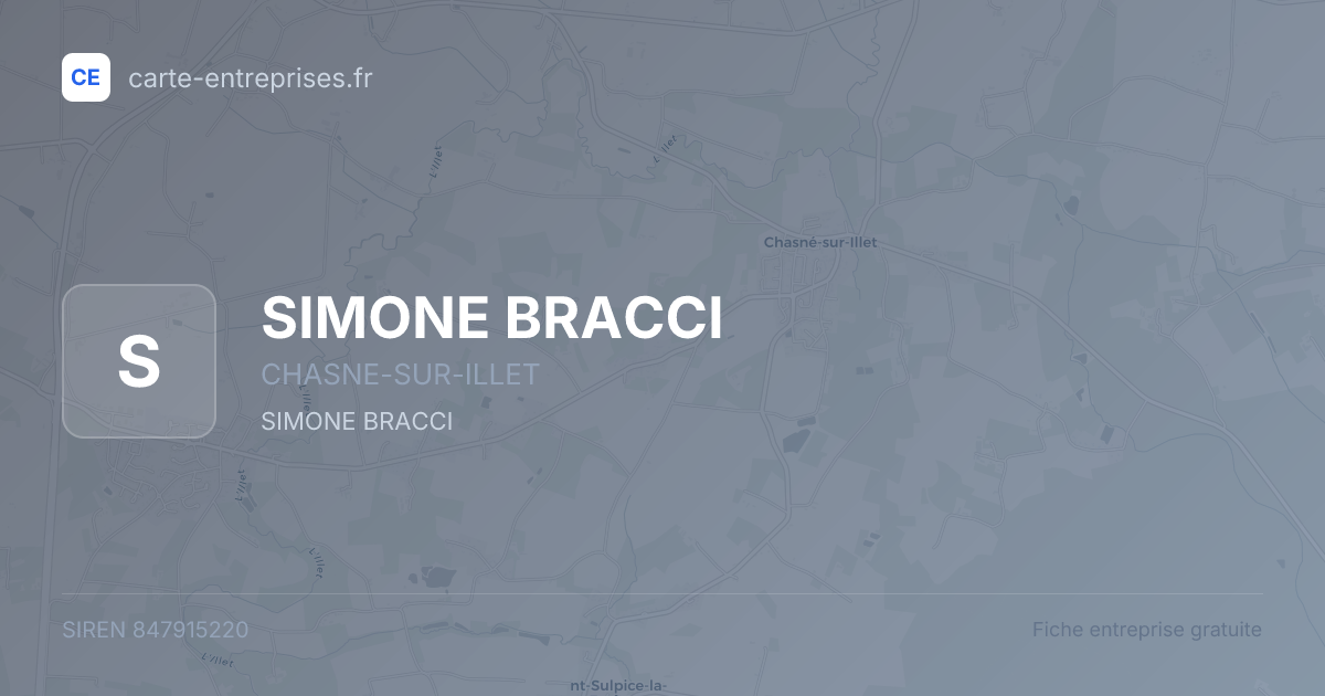 SIMONE BRACCI — 847915220 — fiche entreprise