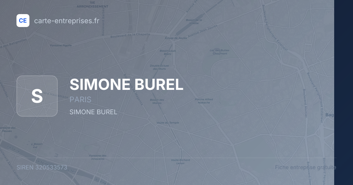 SIMONE BUREL — 320533573 — fiche entreprise