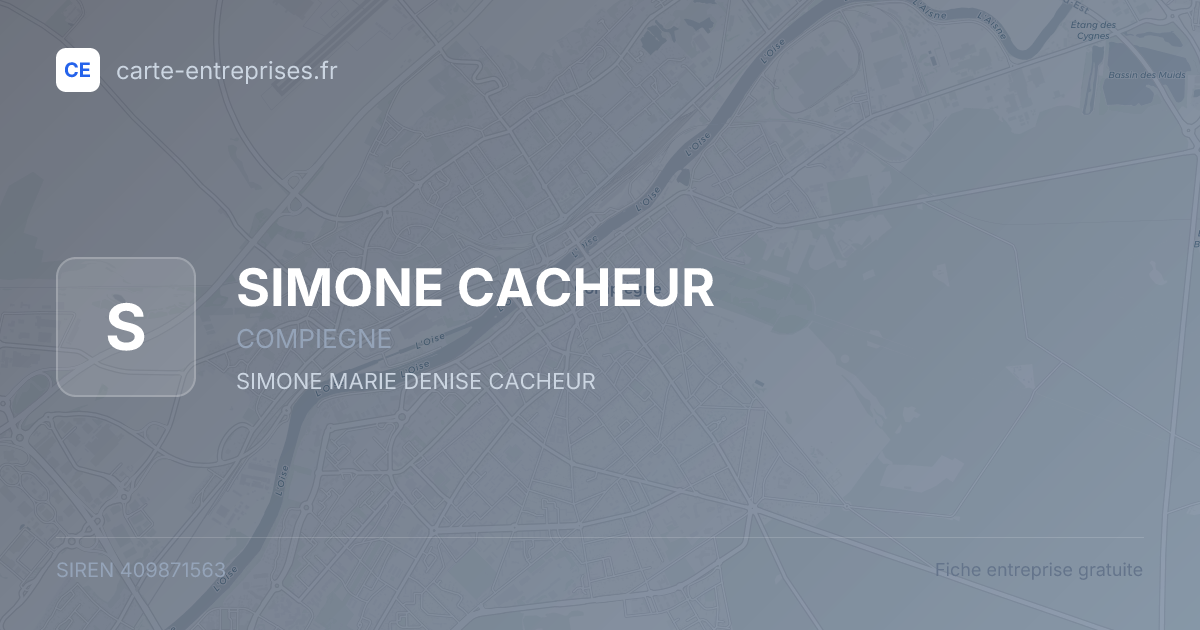 SIMONE CACHEUR — 409871563 — fiche entreprise