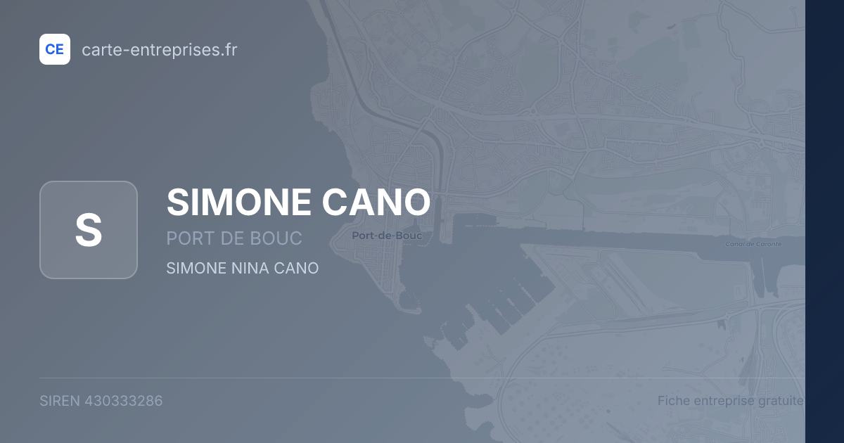 SIMONE CANO — 430333286 — fiche entreprise