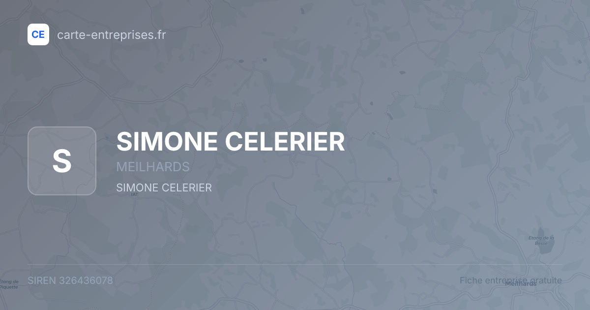 SIMONE CELERIER — 326436078 — fiche entreprise