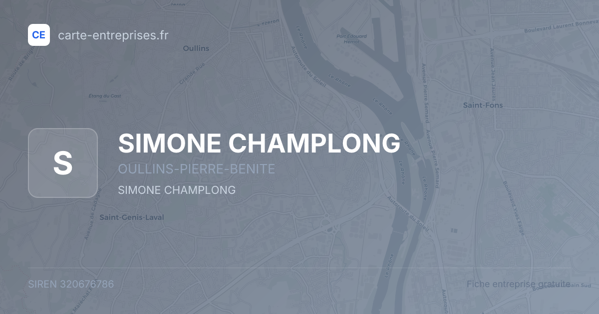 SIMONE CHAMPLONG — 320676786 — fiche entreprise