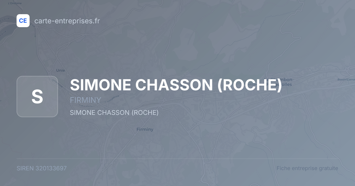 SIMONE CHASSON (ROCHE) — 320133697 — fiche entreprise