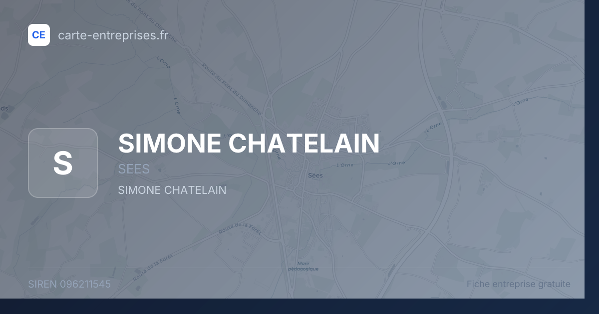 SIMONE CHATELAIN — 096211545 — fiche entreprise