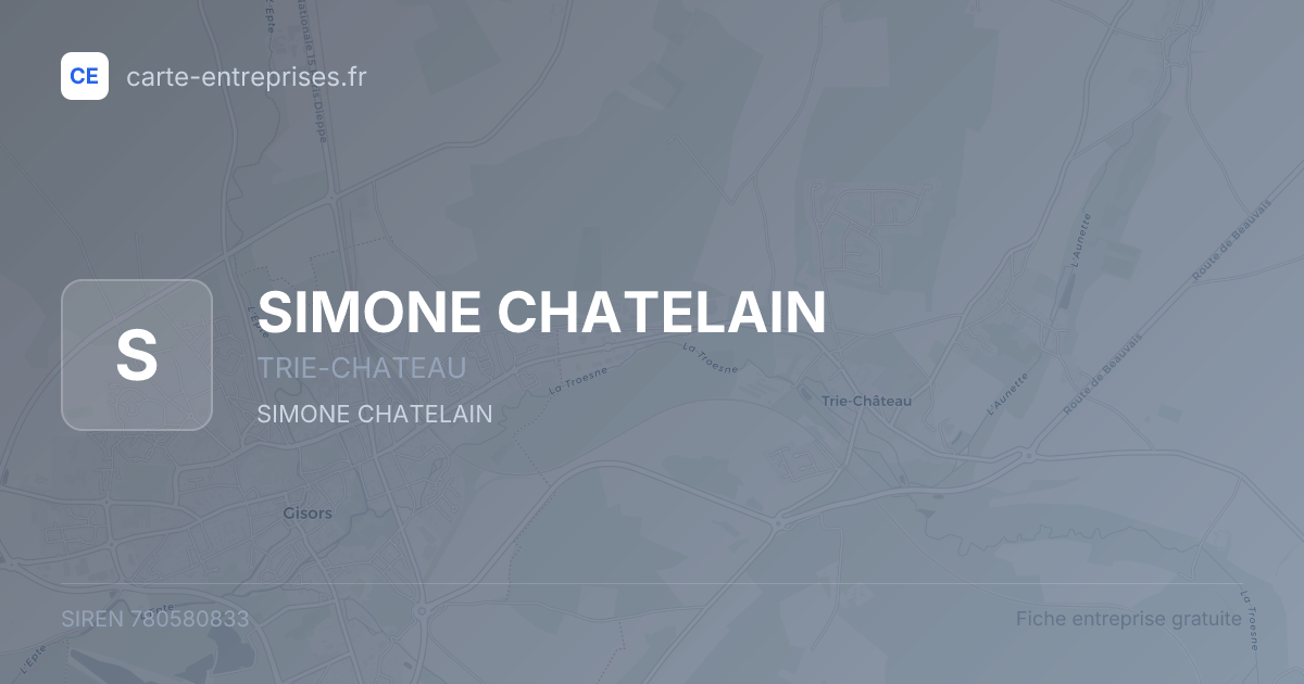 SIMONE CHATELAIN — 780580833 — fiche entreprise