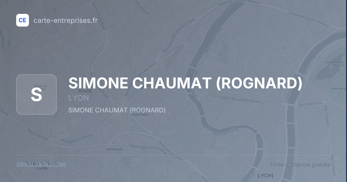 SIMONE CHAUMAT (ROGNARD) — 397820796 — fiche entreprise