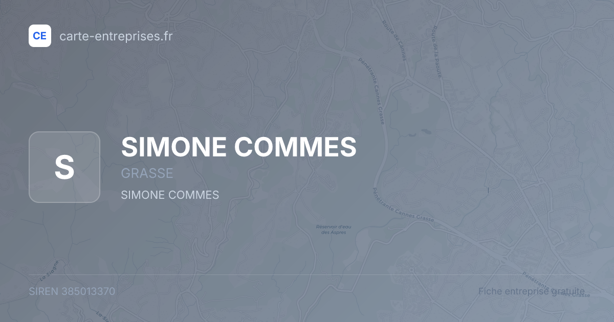 SIMONE COMMES — 385013370 — fiche entreprise