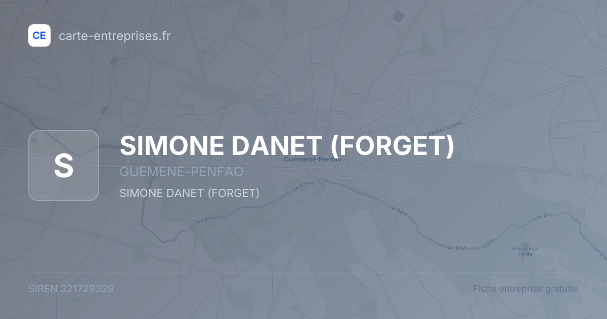 SIMONE DANET (FORGET) — 321729329 — fiche entreprise