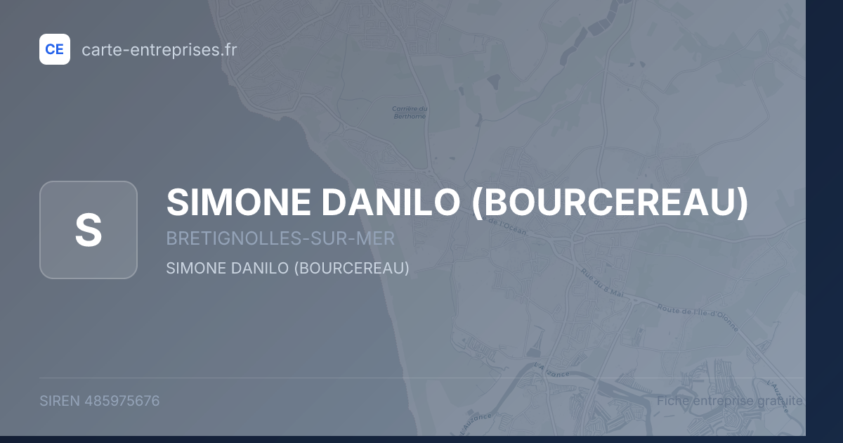 SIMONE DANILO (BOURCEREAU) — 485975676 — fiche entreprise