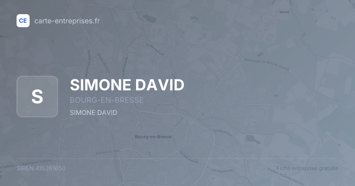 SIMONE DAVID — 415261650 — fiche entreprise