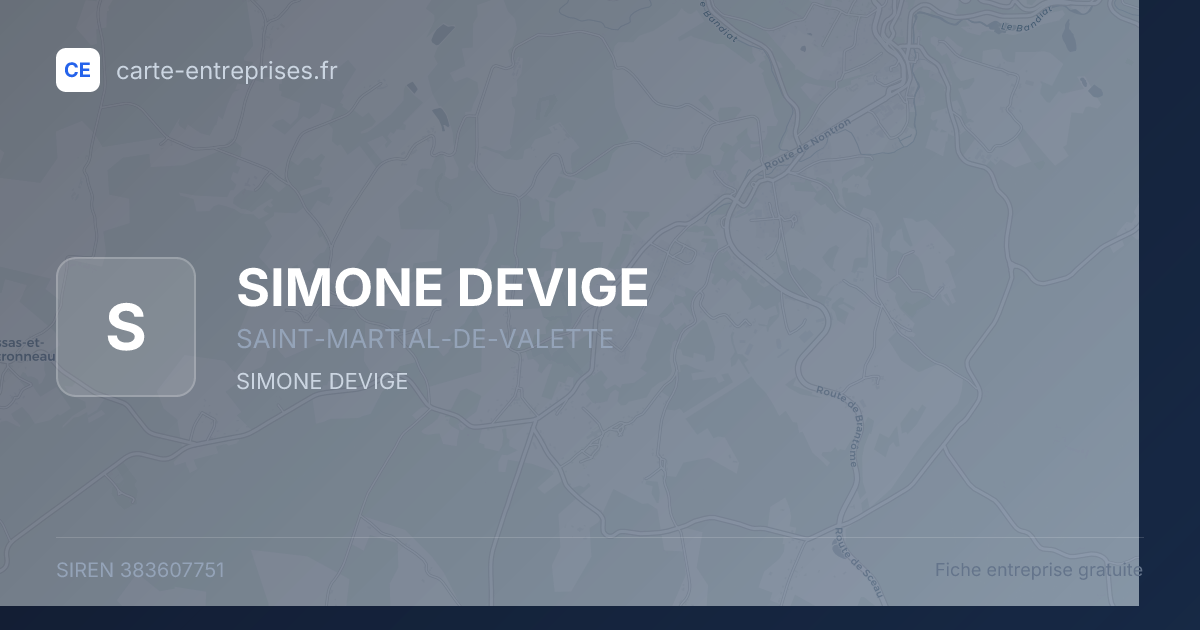 SIMONE DEVIGE — 383607751 — fiche entreprise