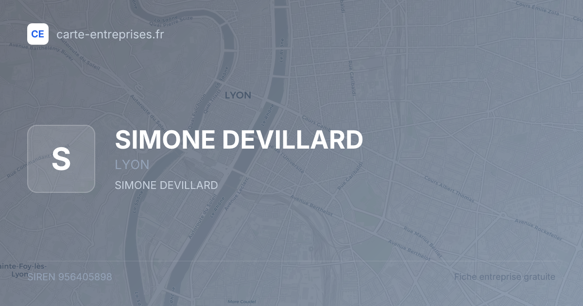 SIMONE DEVILLARD — 956405898 — fiche entreprise