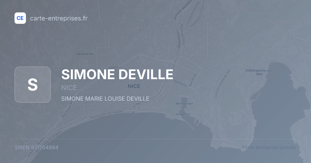 SIMONE DEVILLE — 971704994 — fiche entreprise