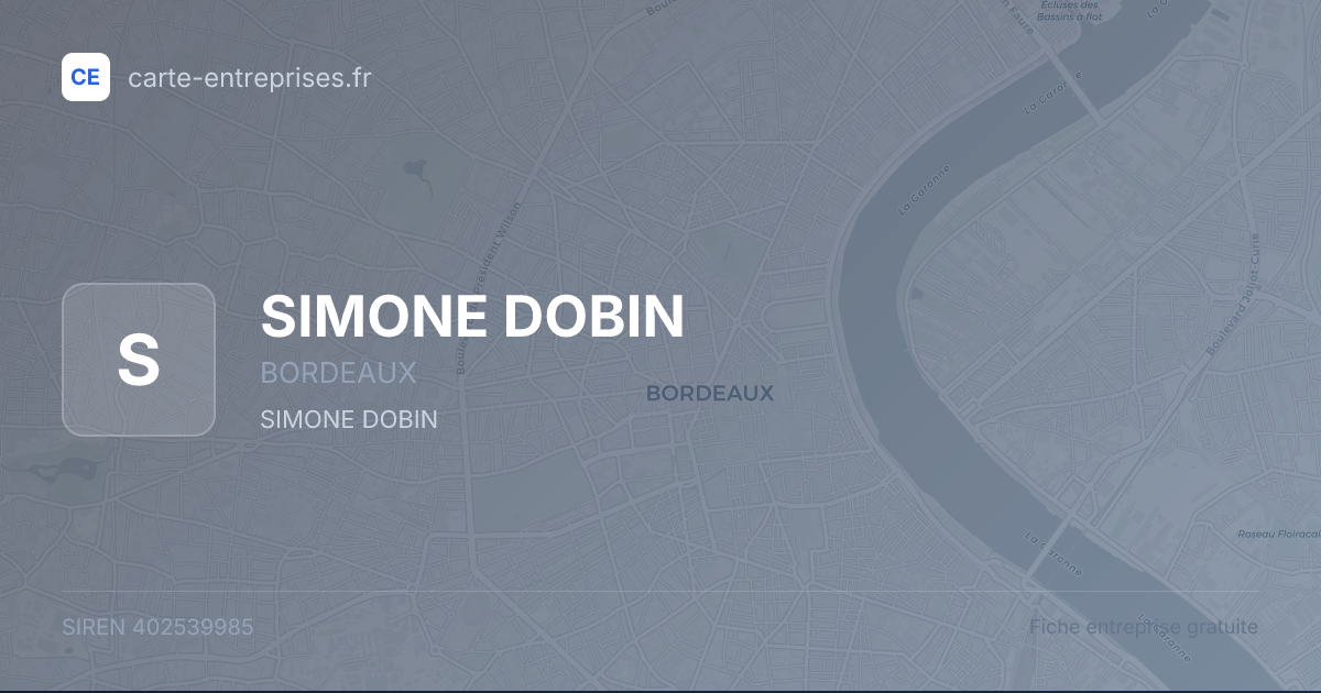 SIMONE DOBIN — 402539985 — fiche entreprise