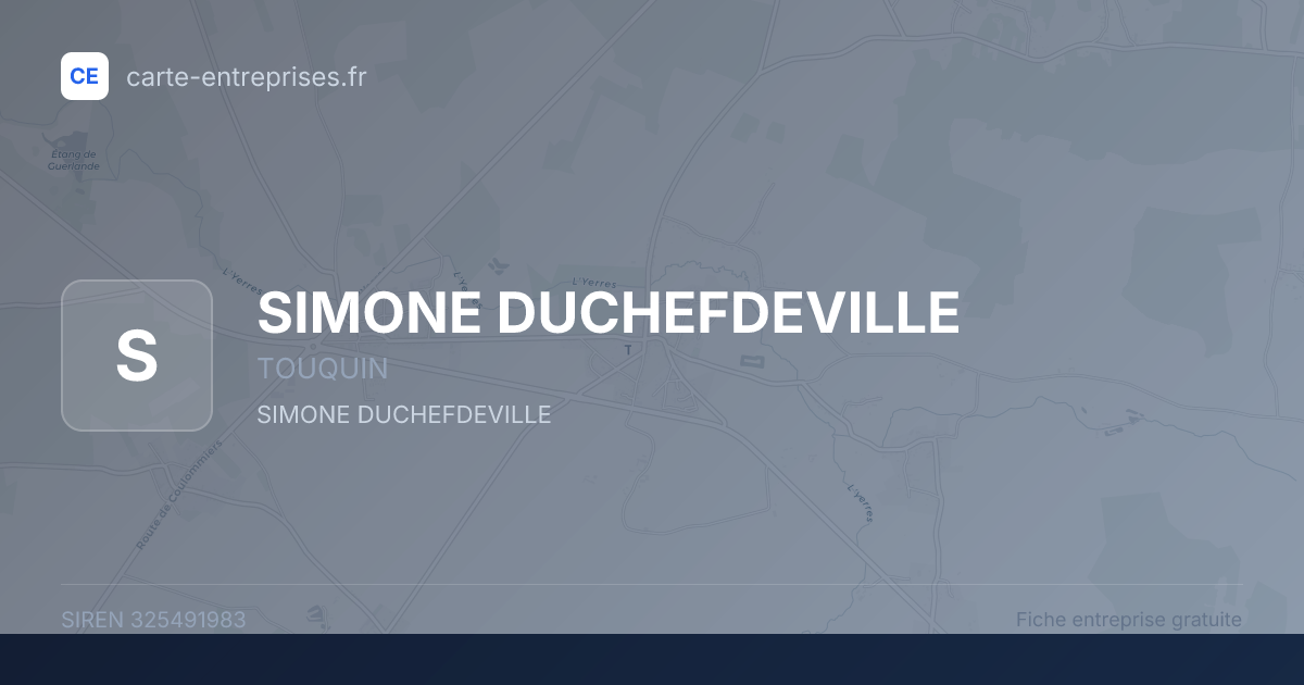 SIMONE DUCHEFDEVILLE — 325491983 — fiche entreprise