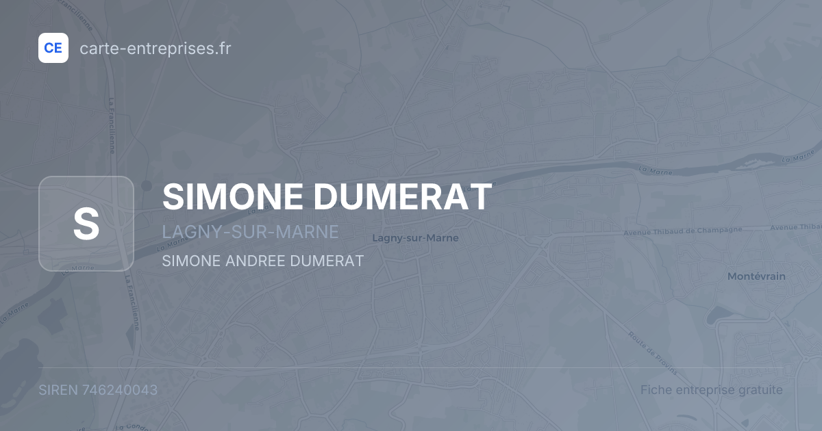 SIMONE DUMERAT — 746240043 — fiche entreprise