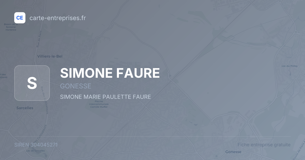 SIMONE FAURE — 304045271 — fiche entreprise