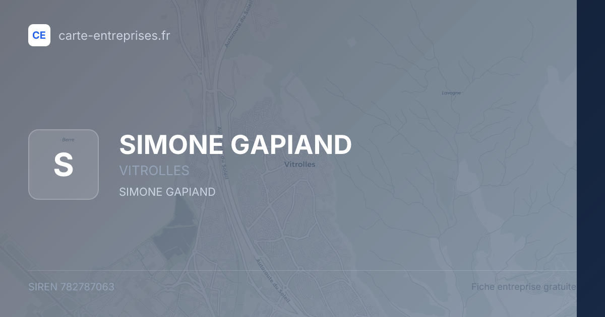 SIMONE GAPIAND — 782787063 — fiche entreprise