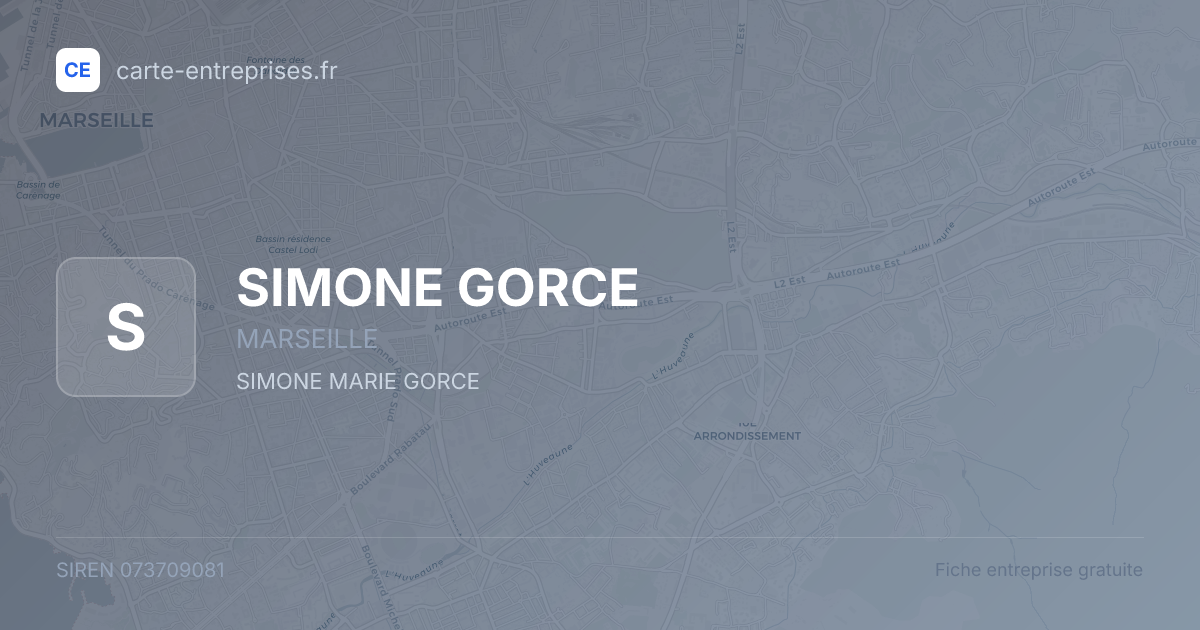 SIMONE GORCE — 073709081 — fiche entreprise
