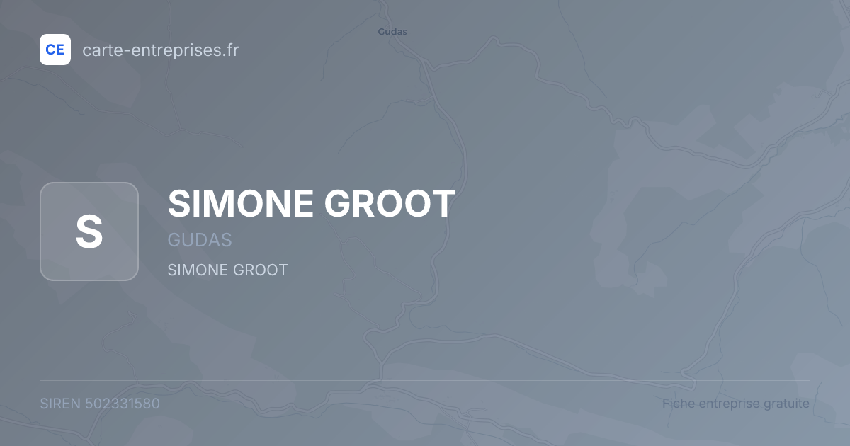 SIMONE GROOT — 502331580 — fiche entreprise
