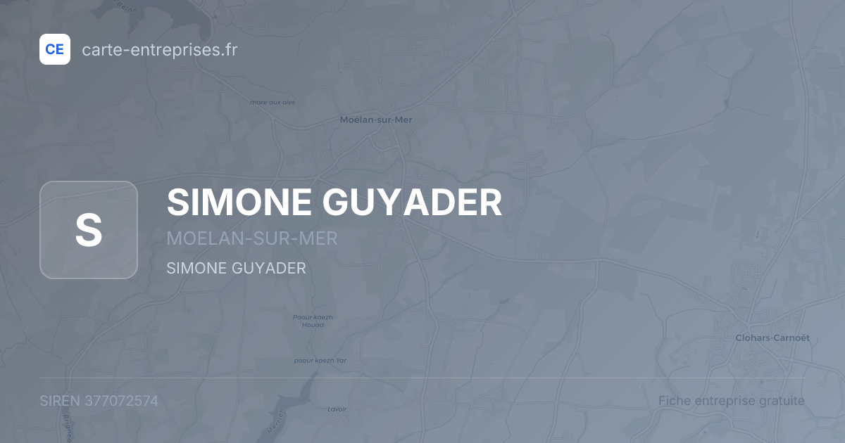 SIMONE GUYADER — 377072574 — fiche entreprise
