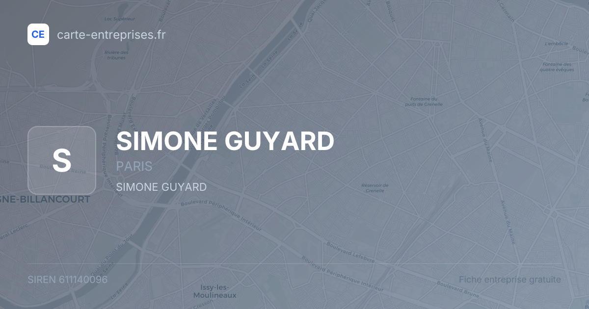 SIMONE GUYARD — 611140096 — fiche entreprise