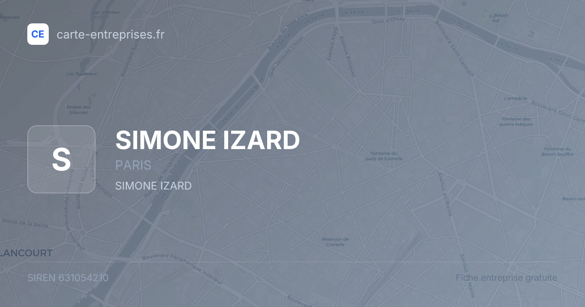 SIMONE IZARD — 631054210 — fiche entreprise