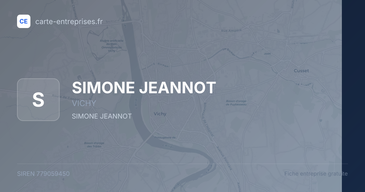 SIMONE JEANNOT — 779059450 — fiche entreprise